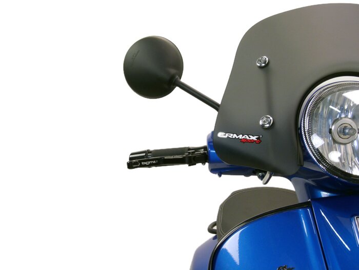 Mirror -MOTO NOSTRA Shorty- Vespa GTS 125-250-300, GTL 125 (ZAPM 31101) - rhs/lhs - black matt - M8 right-hand thread