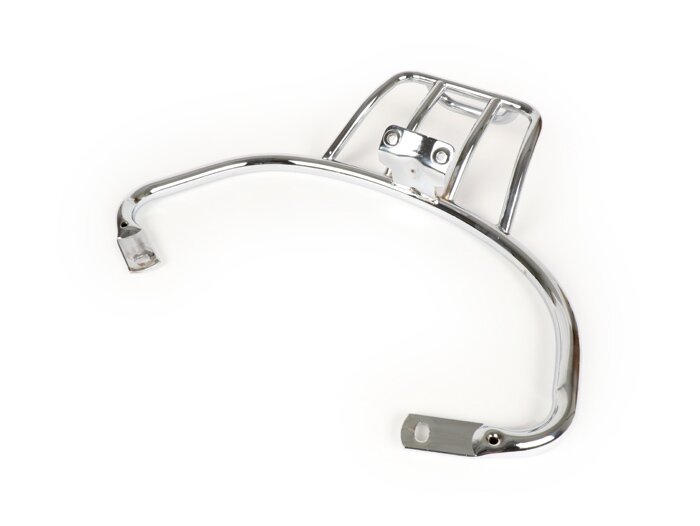 Portaequipajes trasero -MOTO NOSTRA, con asa para el pasajero- LX50, LX125, LX150, Vespa LXV50, LXV125, Vespa S50, S125, S150 - cromado
