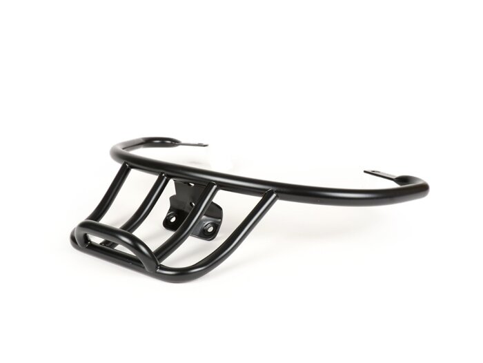 Portapacchi posteriore -MOTO NOSTRA, con maniglia per il passeggero- LX50, LX125, LX150, Vespa LXV50, LXV125, Vespa S50, S125, S150 - nero opaco
