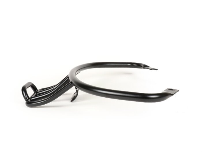 Portapacchi posteriore -MOTO NOSTRA, con maniglia per il passeggero- LX50, LX125, LX150, Vespa LXV50, LXV125, Vespa S50, S125, S150 - nero opaco