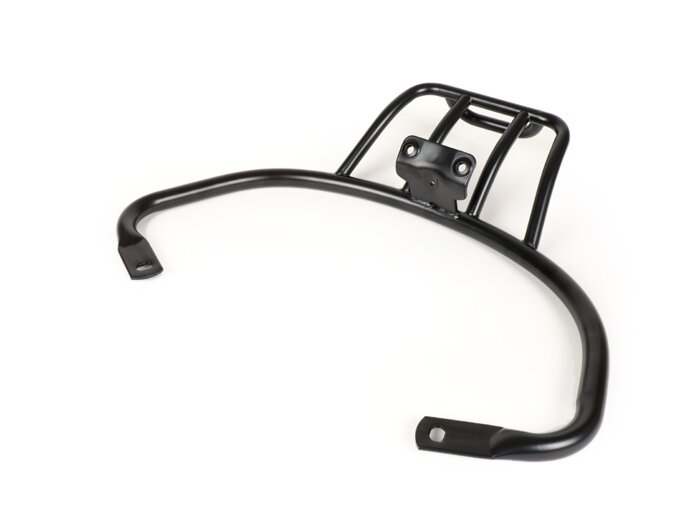 Portapacchi posteriore -MOTO NOSTRA, con maniglia per il passeggero- LX50, LX125, LX150, Vespa LXV50, LXV125, Vespa S50, S125, S150 - nero opaco