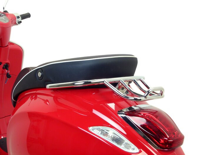 Porte bagages arrière -MOTO NOSTRA, avec poignées passager- Vespa Primavera 50 (ZAPC53100, ZAPC53200), Vespa Primavera 125 (ZAPM81100), Vespa Primavera 150 (ZAPM81200), Vespa Sprint 50 (ZAPC53101, ZAPC53201), Vespa Sprint 125 (RP8M82111, ZAPM81300, ZAPM81