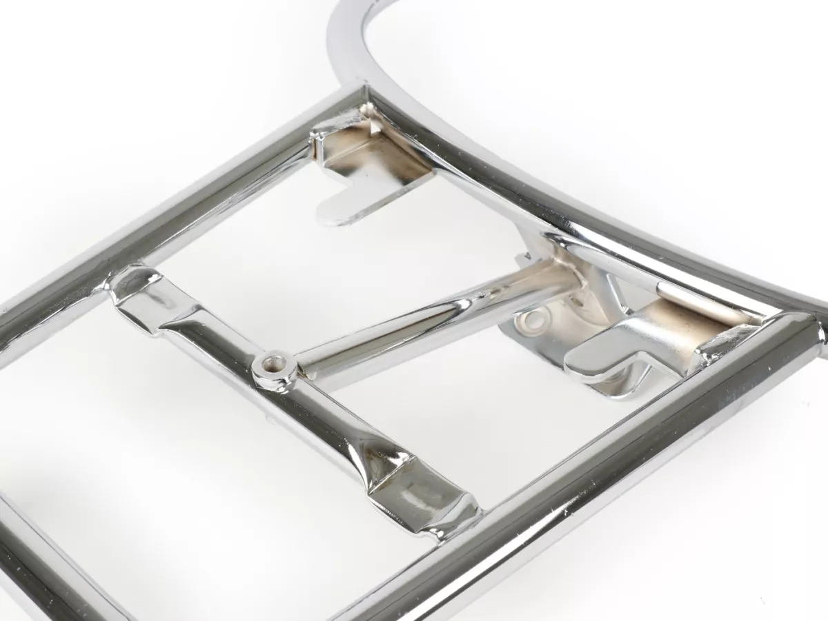Pembawa casing atas belakang (untuk casing atas Piaggio asli) -MOTO NOSTRA- Vespa GT, GTL, GTV, GTS, GTS Super, GT60 - 125-200-250-300cc - Chrome