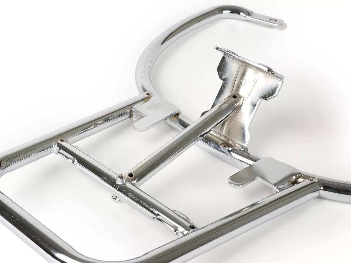 Pembawa casing atas belakang (untuk casing atas Piaggio asli) -MOTO NOSTRA- Vespa GT, GTL, GTV, GTS, GTS Super, GT60 - 125-200-250-300cc - Chrome