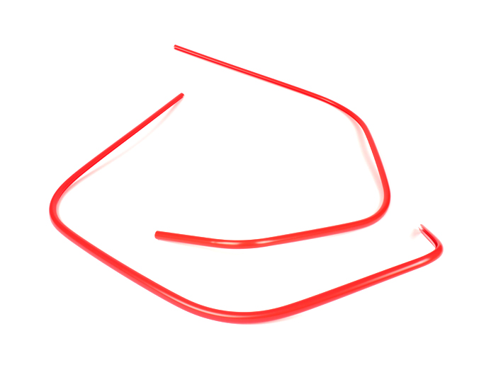 Leg shield beading set -MOTO NOSTRA- Vespa GT, GTL, GTS 125-300 (-2018), GTV (-2018)  - red