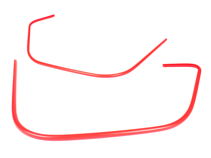 Leg shield beading set -MOTO NOSTRA- Vespa GT, GTL, GTS 125-300 (-2018), GTV (-2018)  - red