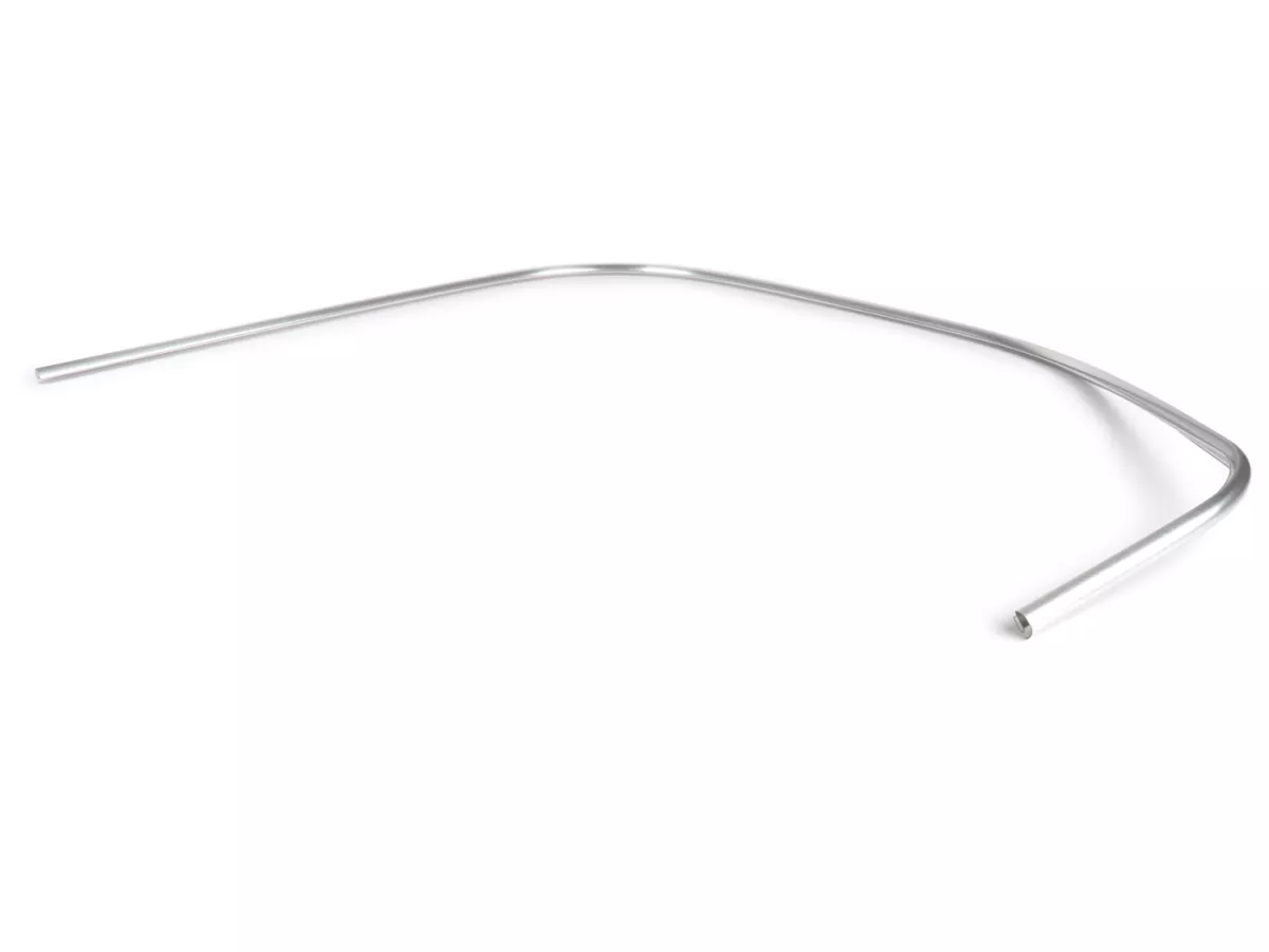 Leg shield beading -MOTO NOSTRA- Vespa GT, GTL, GTS 125-300 (-2018), GTV (-2018) - brushed silver - lhs