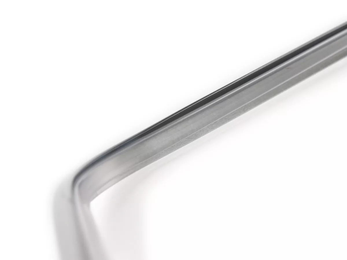 Leg shield beading -MOTO NOSTRA- Vespa GT, GTL, GTS 125-300 (-2018), GTV (-2018) - brushed silver - lhs