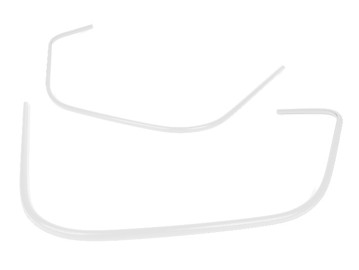 Leg shield beading set -MOTO NOSTRA- Vespa GT, GTL, GTS 125-300 (-2018), GTV (-2018) - white