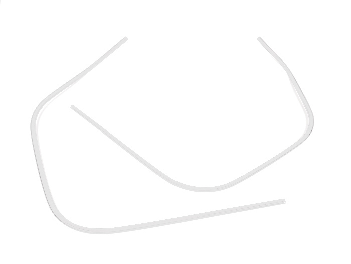 Leg shield beading set -MOTO NOSTRA- Vespa GT, GTL, GTS 125-300 (-2018), GTV (-2018) - white