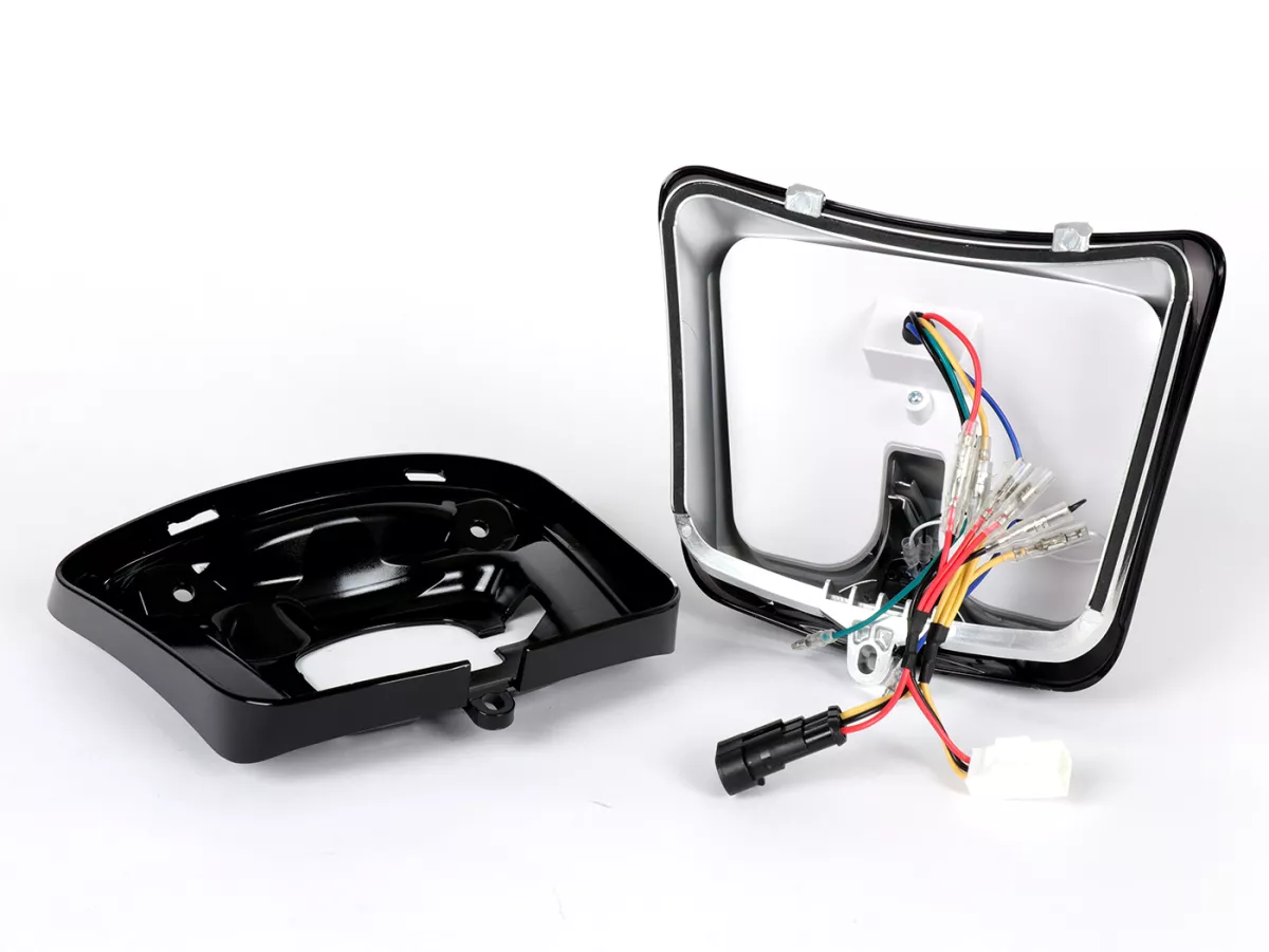 Fanale posteriore oscurato, telaio nero lucido -POWER 1- Vespa GTS 125-300 , GTS Super 125-300 (2014-2017)