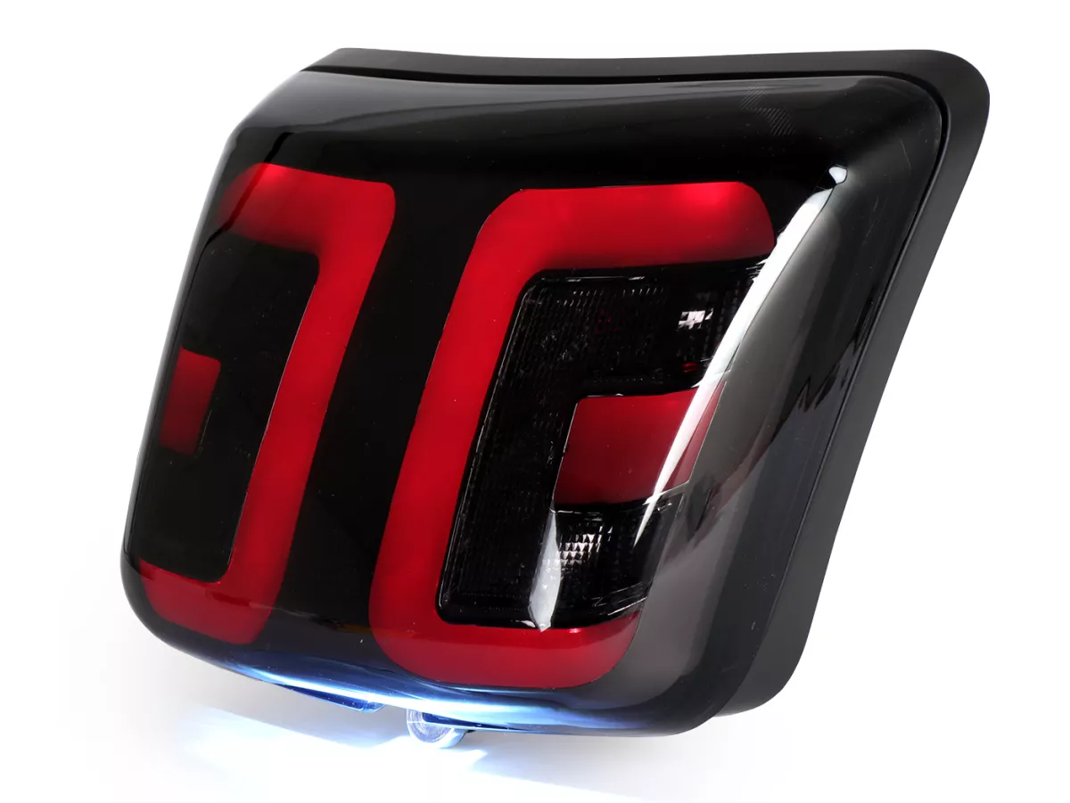 Getint achterlicht, mat zwart frame -POWER 1- Vespa GTS 125-300 , GTS Super 125-300 (2014-2017)