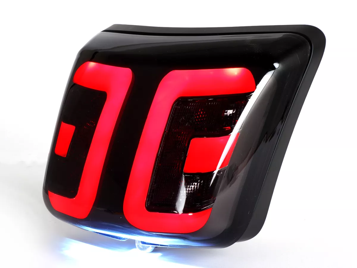 Getint achterlicht, mat zwart frame -POWER 1- Vespa GTS 125-300 , GTS Super 125-300 (2014-2017)