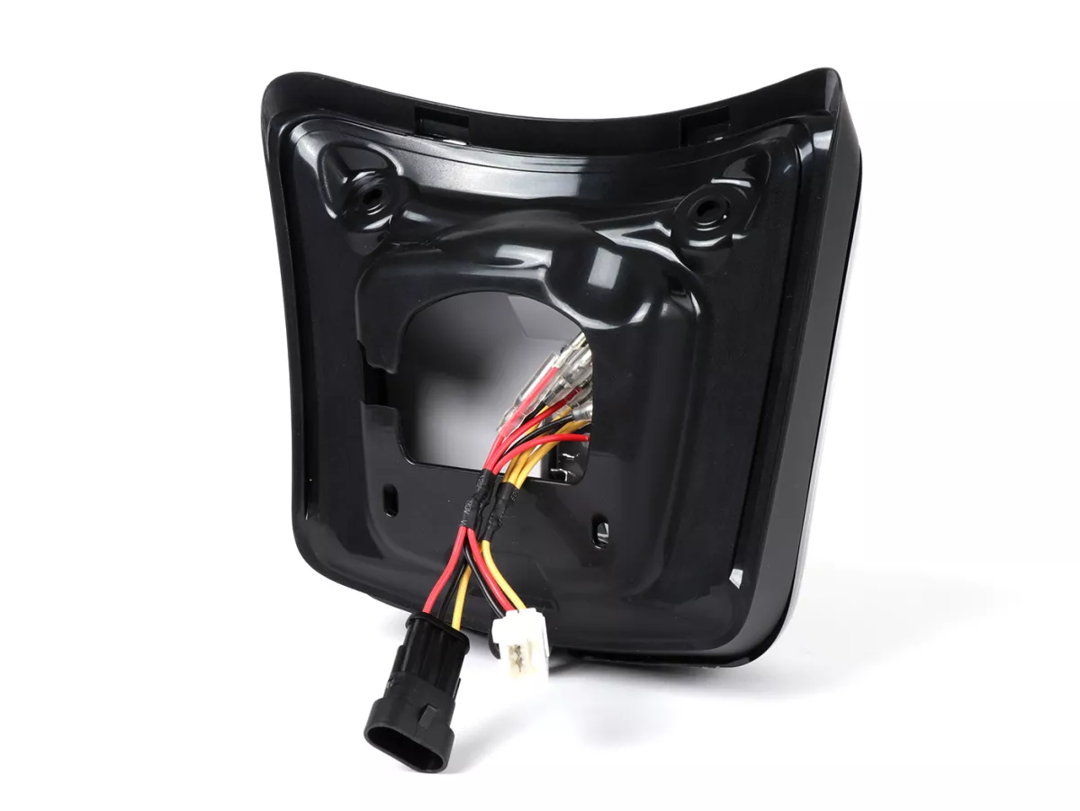 Getint achterlicht, mat zwart frame -POWER 1- Vespa GTS 125-300 , GTS Super 125-300 (2014-2017)