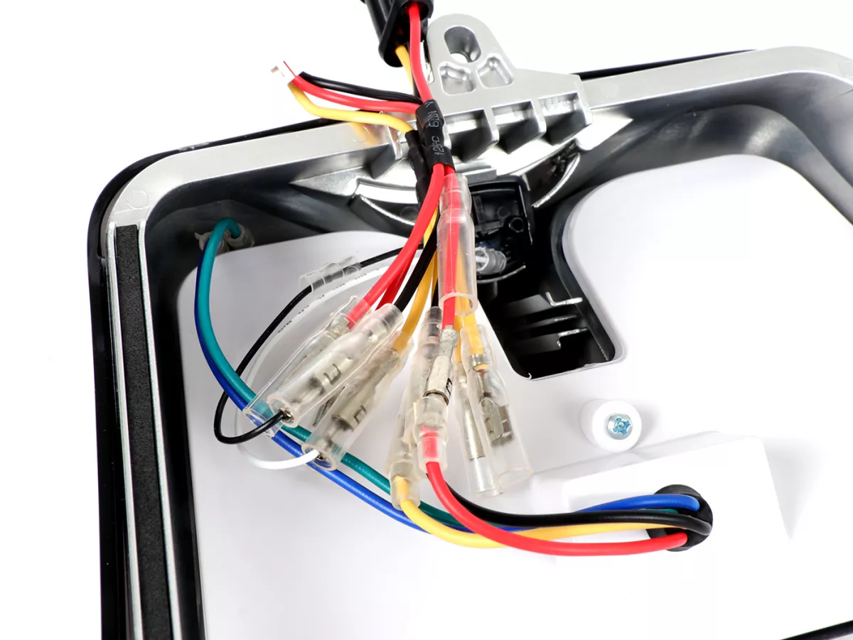 Getint achterlicht, mat zwart frame -POWER 1- Vespa GTS 125-300 , GTS Super 125-300 (2014-2017)