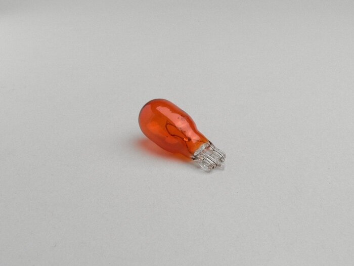 Lamp -W2.1x9.5d, glazen lampvoet- 12V 16W - Oranje