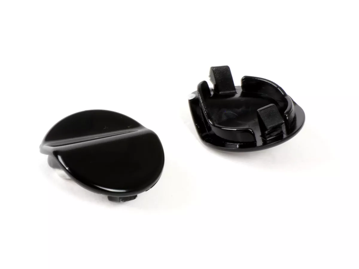 Set med täcklock för spegelhål -QUELLAGIO,svart (094)- Vespa GTS 125 (ZAPMA3700, ZAPMD3200, ZAPMD3201, ZAPMA3100, ZAPMA3200), Vespa GTS 150 (ZAPMA3200, ZAPMA3100), Vespa GTS 300 (ZAPMA3300), Vespa GTS HPE 300 (ZAPMA3600, ZAPMD310), Vespa GTS Super 125 (