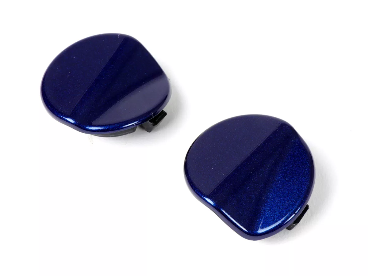 Pair of covers for mirror hole -QUELLAGIO, metallic blue (289/A)- Vespa GTS 125 (ZAPMA3700, ZAPMD3200, ZAPMD3201, ZAPMA3100, ZAPMA3200), Vespa GTS 150 (ZAPMA3200, ZAPMA3100), Vespa GTS 300 (ZAPMA3300), Vespa GTS HPE 300 (ZAPMA3600, ZAPMD310), Vespa GTS Su
