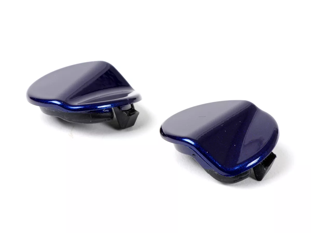 Pair of covers for mirror hole -QUELLAGIO, metallic blue (289/A)- Vespa GTS 125 (ZAPMA3700, ZAPMD3200, ZAPMD3201, ZAPMA3100, ZAPMA3200), Vespa GTS 150 (ZAPMA3200, ZAPMA3100), Vespa GTS 300 (ZAPMA3300), Vespa GTS HPE 300 (ZAPMA3600, ZAPMD310), Vespa GTS Su