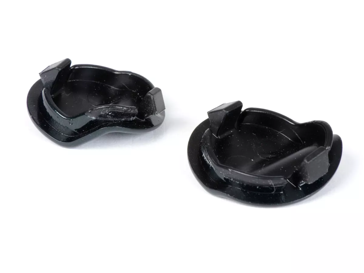 Pair of covers for mirror hole -QUELLAGIO, metallic green (349/A)- Vespa GTS 125 (ZAPMA3700, ZAPMD3200, ZAPMD3201, ZAPMA3100, ZAPMA3200), Vespa GTS 150 (ZAPMA3200, ZAPMA3100), Vespa GTS 300 (ZAPMA3300), Vespa GTS HPE 300 (ZAPMA3600, ZAPMD310), Vespa GTS S