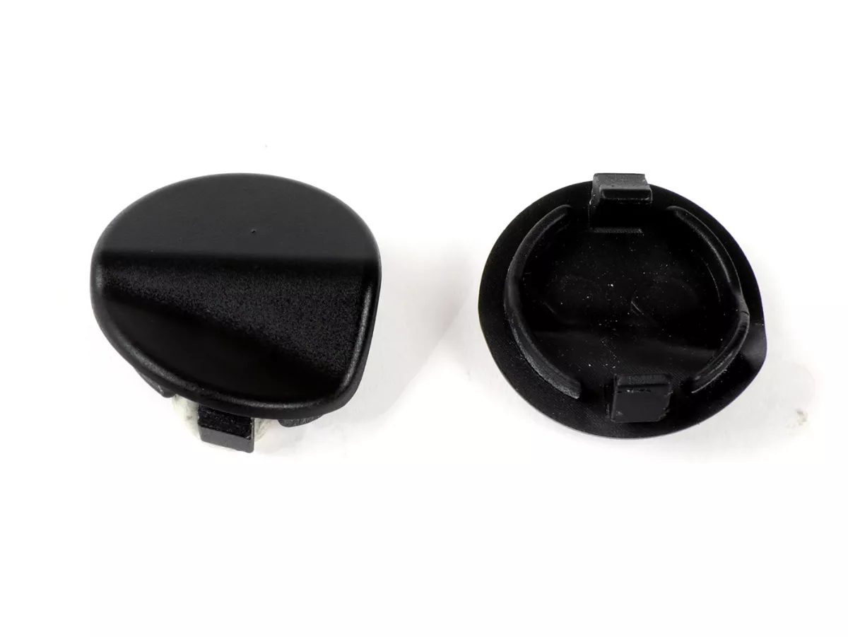 Pair of covers for mirror hole -QUELLAGIO, matt black (99/C)- Vespa GTS 125 (ZAPMA3700, ZAPMD3200, ZAPMD3201, ZAPMA3100, ZAPMA3200), Vespa GTS 150 (ZAPMA3200, ZAPMA3100), Vespa GTS 300 (ZAPMA3300), Vespa GTS HPE 300 (ZAPMA3600, ZAPMD310), Vespa GTS Super