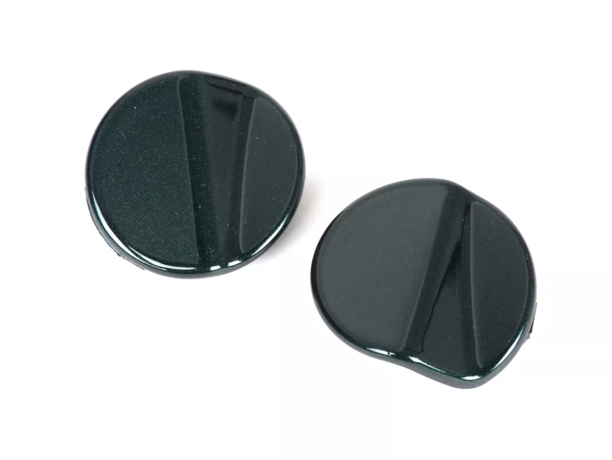 Spiegelgatdekselset -QUELLAGIO, groen metallic (G03)- Vespa GTS 125 (ZAPMA3700, ZAPMD3200, ZAPMD3201, ZAPMA3100, ZAPMA3200), Vespa GTS 150 (ZAPMA3200, ZAPMA3100), Vespa GTS 300 (ZAPMA3300), Vespa GTS HPE 300 (ZAPMA3600, ZAPMD310), Vespa GTS Supe