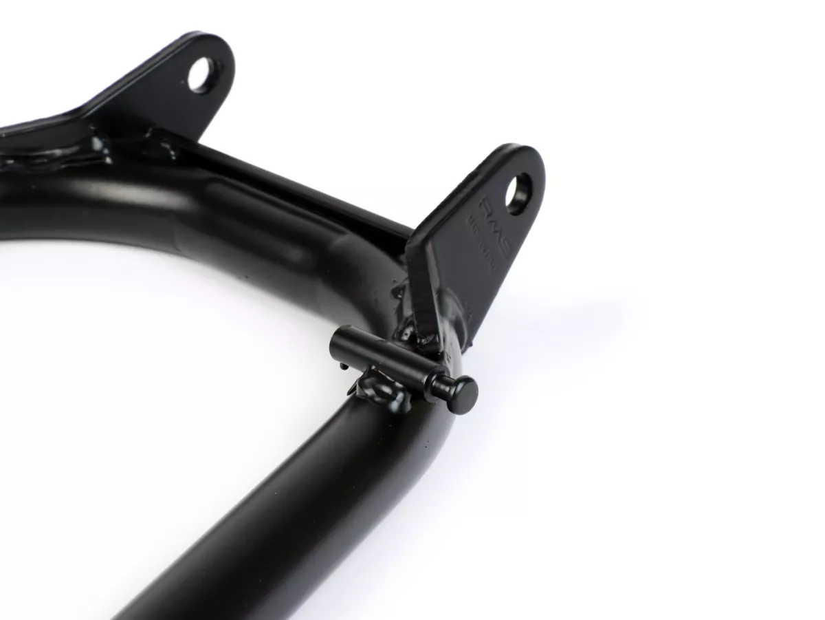 Center stand for repair -RMS- for Minarelli engines e.g. Yamaha Aerox, MBK Nitro, Aprilia SR50, Malaguti F12R LC, Beta Ark5 - black