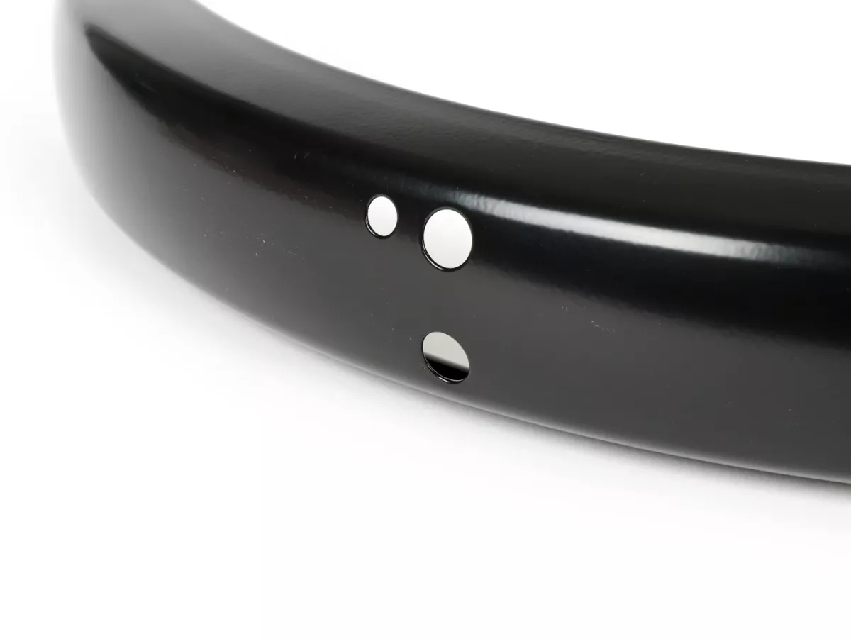 Spatbord - spatbord -RMS- achter PIAGGIO Ciao P, Ciao PX 50cc - staal, gelakt - zwart