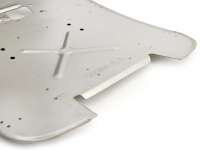 Memperbaiki pelat lantai + pelindung kaki -DIBUAT DI ITALIA- Vespa PX80, PX125, PX150, PX200, LML Select - dengan lubang pedal rem berbentuk persegi