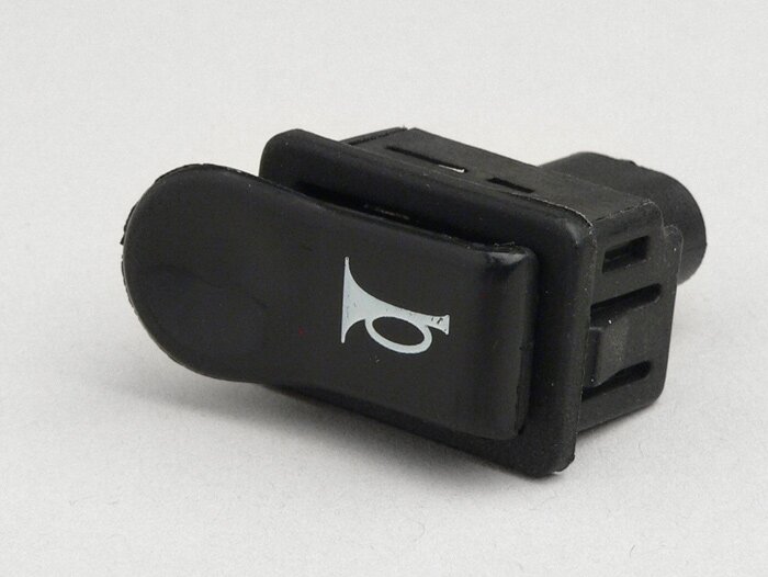 Horn switch -PIAGGIO- Piaggio Free, Hexagon (EXS + EXV), NRG, NRG MC2, NTT, Storm, Quartz, Sfera, SKR, Typhoon (-2005), Zip (-2000), Zip FR, Zip SP (-2000) - black