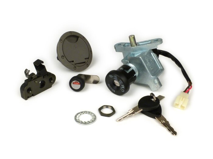 Set di serrature -MBK/YAMAHA- Yamaha Aerox (YQ50/L, 2 tempi) (2003-), MBK Nitro (YQ50/L, 2 tempi) (2003-)