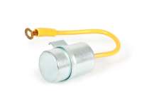 Condensateur -RMS Ø=18x27mm- Piaggio Ciao SC, Bravo, Boxer - avec œillet de fixation, 1 fil (jaune)