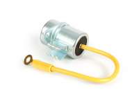 Condensateur -RMS Ø=18x27mm- Piaggio Ciao SC, Bravo, Boxer - avec œillet de fixation, 1 fil (jaune)
