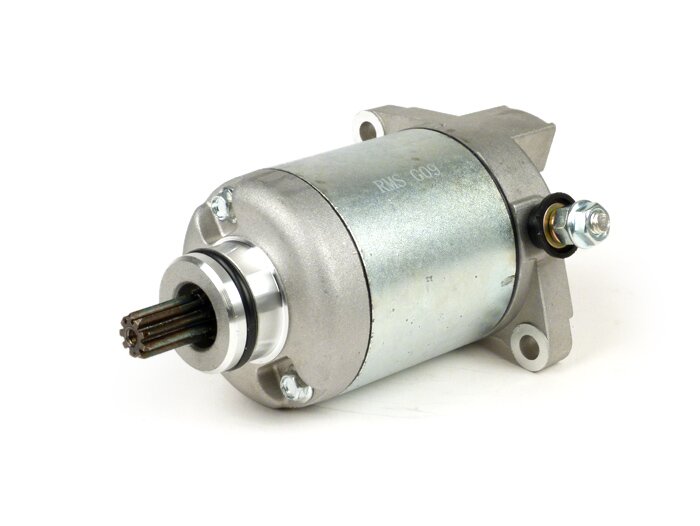 Starter engine -PIAGGIO- Piaggio 125-200 cc Leader - Vespa ET4 (ZAPM19), GT125 (ZAPM31), GTS 125 (ZAPM313), GTL125 (ZAPM311, ZAPM312), LX125/150 (ZAPM442, ZAPM443), LX125/150 (ZAPM44), LX125/150 i.e.(ZAPM68), S125/150 (ZAPM44), S125i.e.(ZAPM681), Gilera R