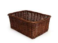 Mand - rieten mand -OEM KWALITEIT 43x33x19cm- fiets, scooter, step, Vespa, bromfiets - kleur: bruin