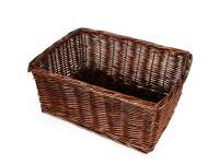 Mand - rieten mand -OEM KWALITEIT 43x33x19cm- fiets, scooter, step, Vespa, bromfiets - kleur: bruin