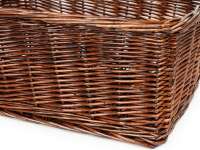 Mand - rieten mand -OEM KWALITEIT 43x33x19cm- fiets, scooter, step, Vespa, bromfiets - kleur: bruin