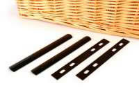 Mand - rieten mand met deksel incl. bevestigingsset -OEM KWALITEIT 47x31x25cm- fiets, scooter, step, Vespa, bromfiets - kleur: naturel