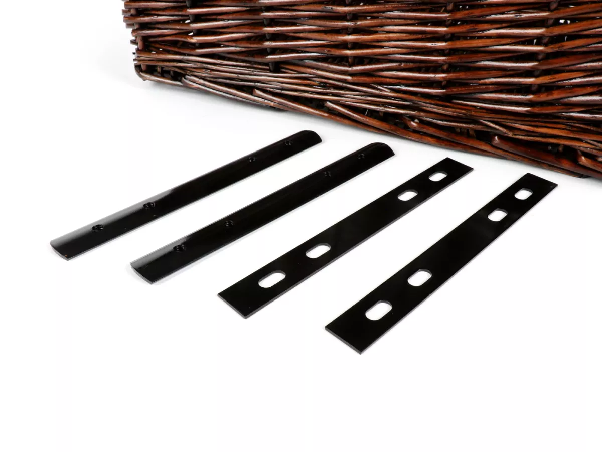 Mand - rieten mand met deksel incl. bevestigingsset -OEM KWALITEIT 47x31x25cm- fiets, scooter, step, Vespa, bromfiets - kleur: bruin
