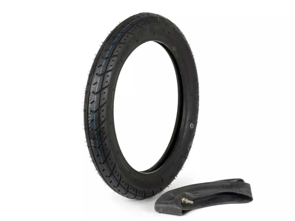 Ban termasuk ban dalam -KENDA K327 Slick- 2 3/4-16, 2,75-16 inci (sebutan lama 20x2,75) 36J TT 4P - Piaggio Superbravo, Aprilia Scarabeo 100, Benelli Pepe 50, Benelli Pepe 50, Honda SG50 Sky, SH50, Simson Schwalbe, S50, S51, S53, S70, S83, Spatz, Star, Sp