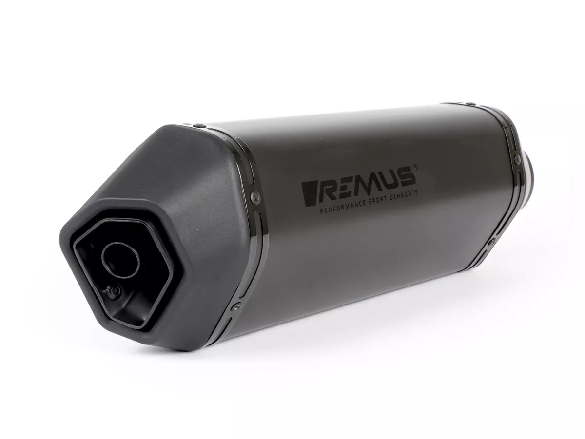 Silencer -REMUS Sport - Vespa GTS Super HPE 300 (Euro 5, ZAPMD3100, ZAPMD3101, ZAPMD3101) - black stainless steel