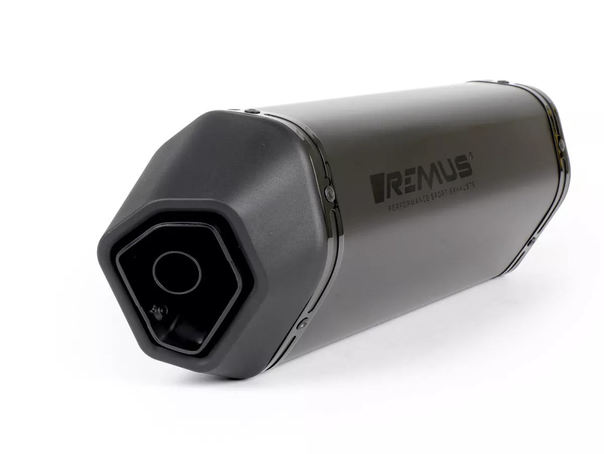 Silencer -REMUS Sport - Vespa GTS Super HPE 300 (Euro 5, ZAPMD3100, ZAPMD3101, ZAPMD3101) - black stainless steel