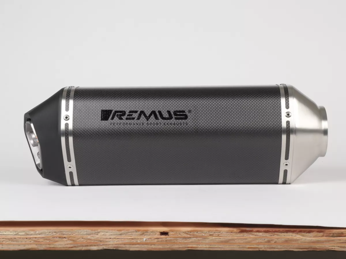 Silencer -REMUS Sport - Vespa GTS Super HPE 300 (Euro 5, ZAPMD3100, ZAPMD3101, ZAPMD3101) - carbon silver