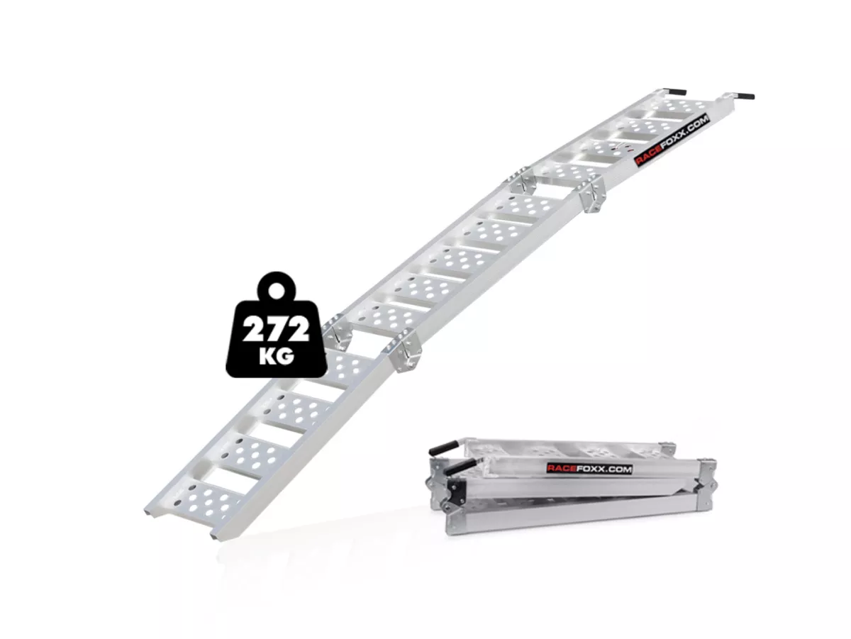 Ramp foldable -RACEFOXX, MOTORBIKE / SCOOTER- aluminium (max loading 272kg)