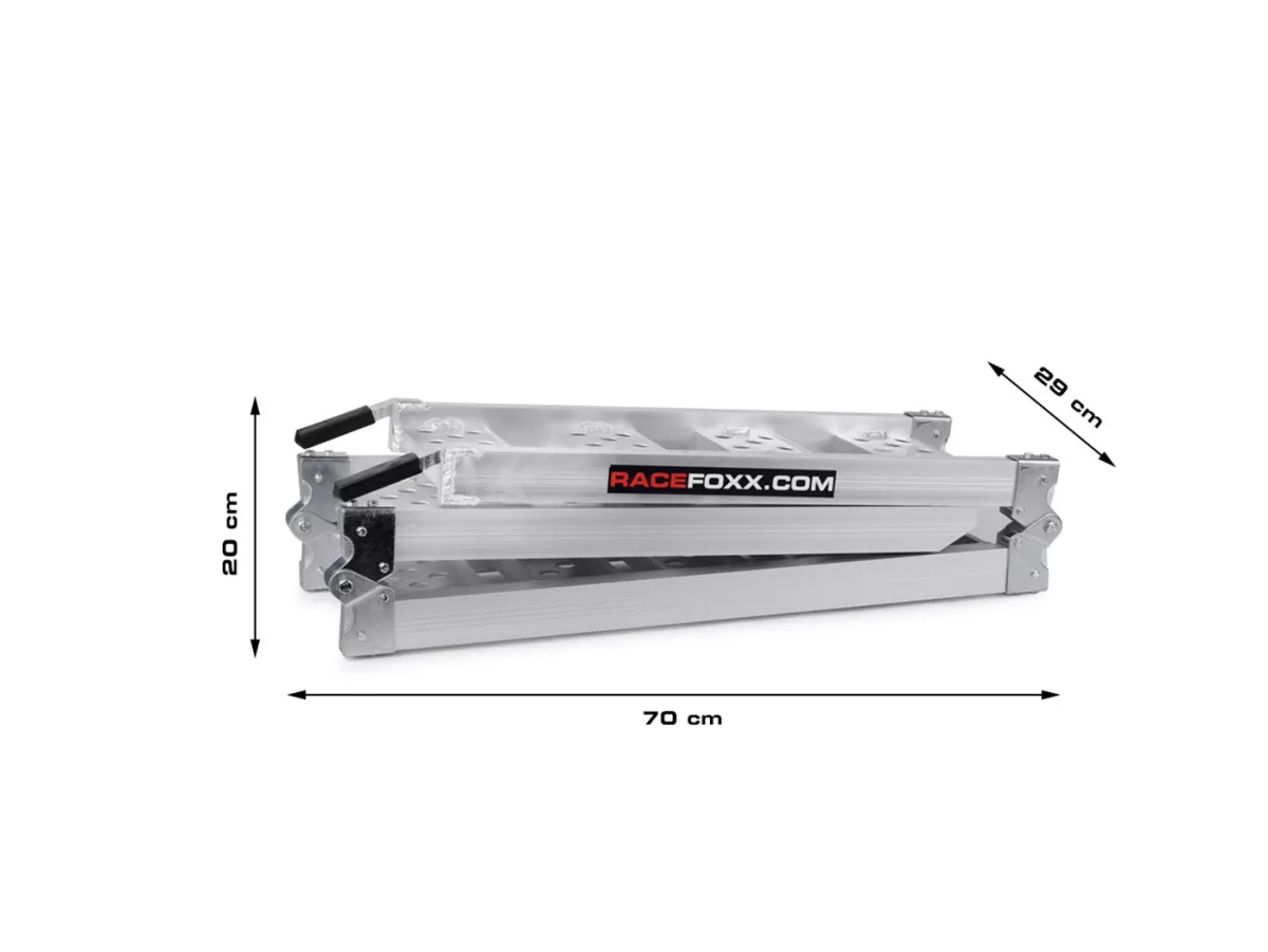 Ramp foldable -RACEFOXX, MOTORBIKE / SCOOTER- aluminium (max loading 272kg)