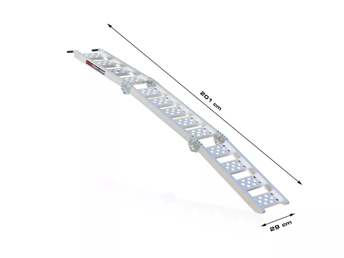 Ramp foldable -RACEFOXX, MOTORBIKE / SCOOTER- aluminium (max loading 272kg)