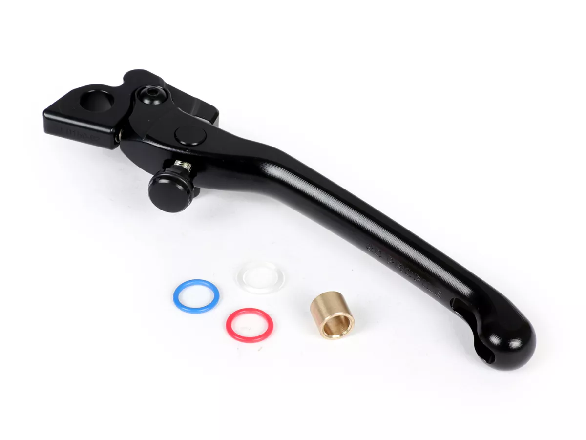 Brake lever lhs, rear, black -RIZOMA, 3D- Vespa GT, GT L, GTS 125-300, GTV, GTS 125-300 Super