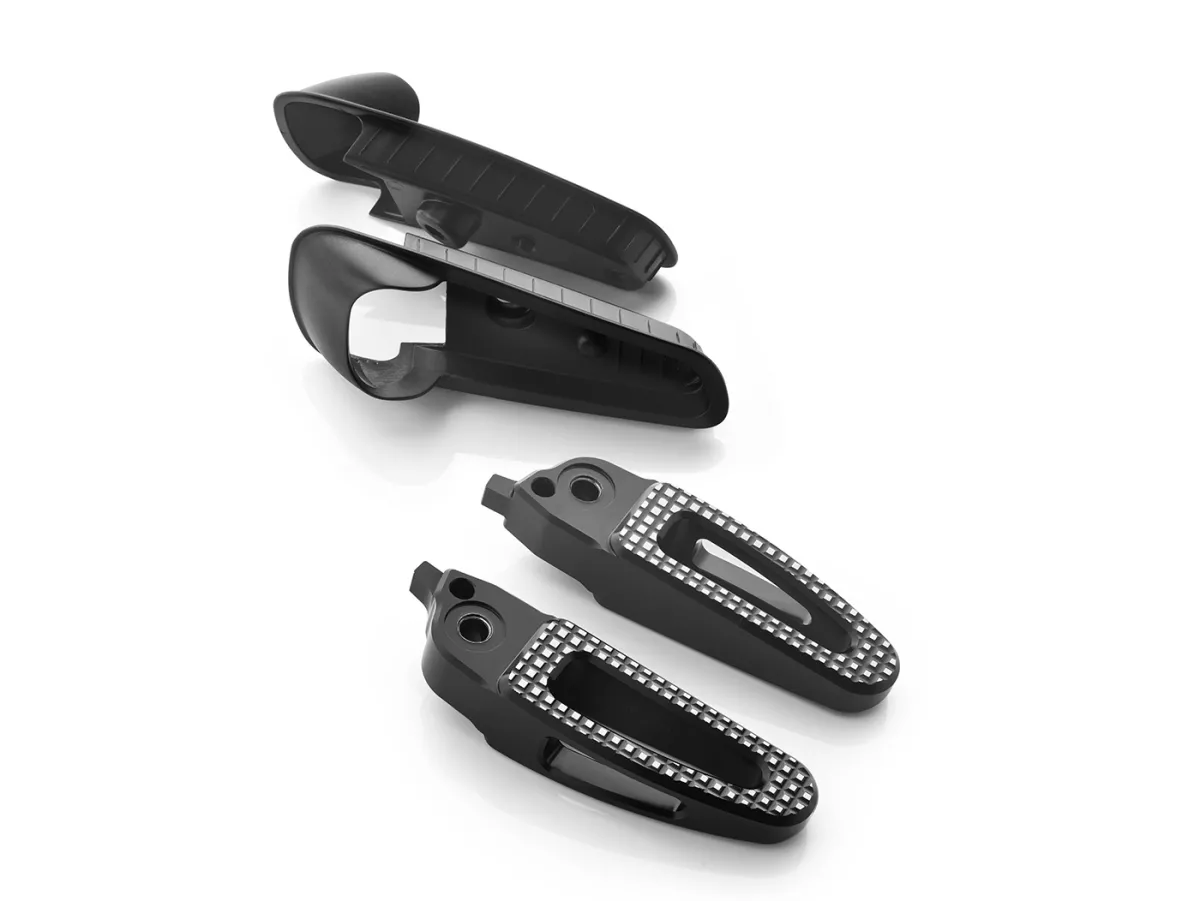 Juego reposapiés -RIZOMA- Vespa GT, GT L, GTS 125-300, GTV, GTS 125-300 Super - negro - hasta 2022