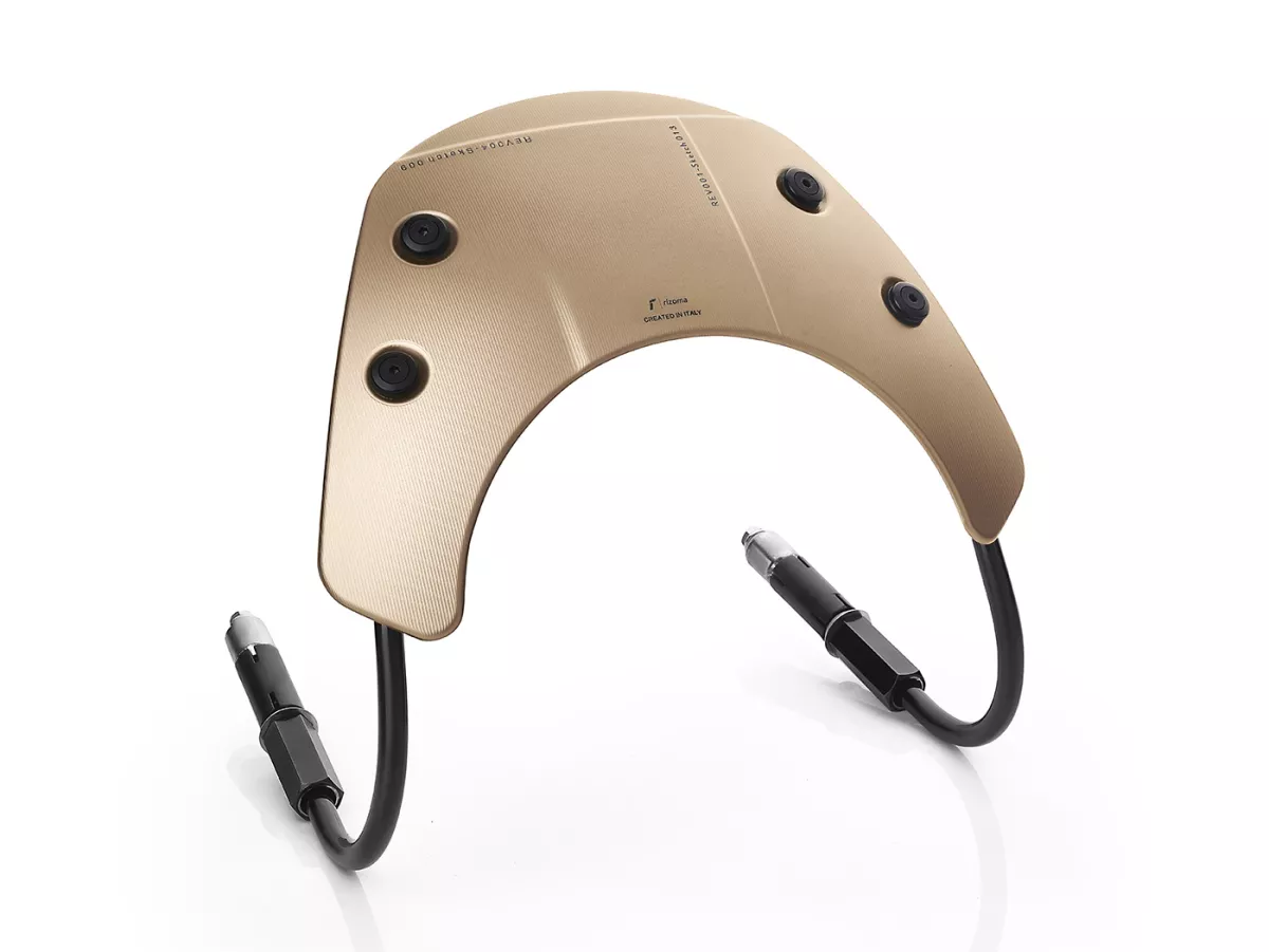 Flyscreen with black brackets -RIZOMA, Aluminium- Vespa GTS 125-300 HPE (2019-2022) cc - bronze