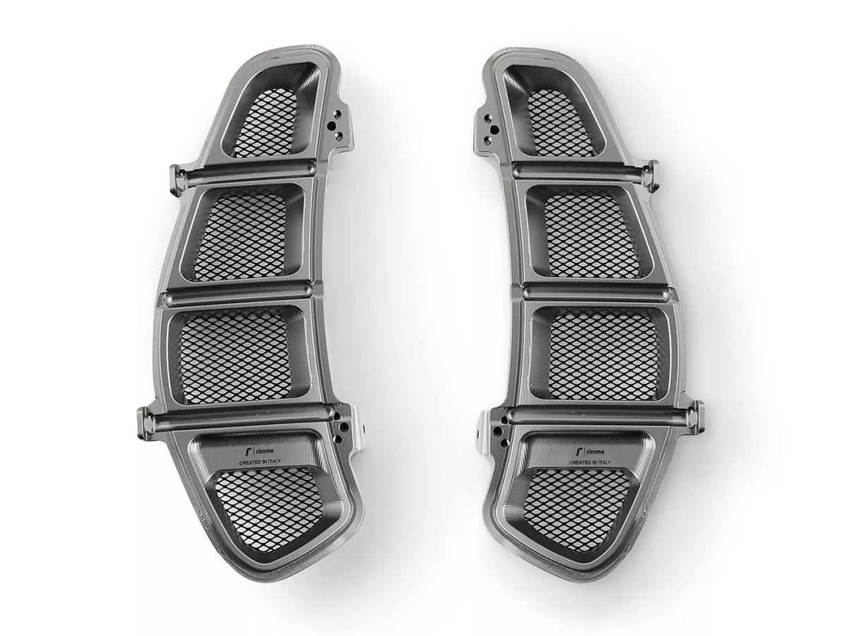 Jeu de grille boîte à gants, gris -RIZOMA- Vespa GT 250 (ZAPM45102), Vespa GT L 125 (ZAPM31100, ZAPM31101), Vespa GT L 200 (ZAPM31200), Vespa GTS 125 (ZAPM31300, ZAPMA3100, ZAPMA3200), Vespa GTS 150 (ZAPMA3200, ZAPMA3100), Vespa GTS 250 (ZAPM45100, ZAPM45